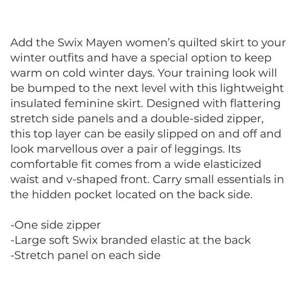 Swix Quilted Ski Snowboard Mini Skirt Women’s Size S Red Puffer‎ Active Gorpcore - Picture 7 of 7